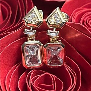 14K Gold Plated Stud Earrings NIB